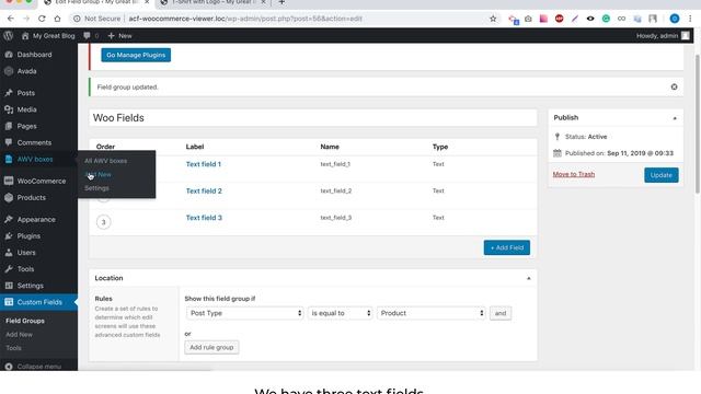 Advanced Custom Fields(ACF) WooCommerce viewer смотреть онлайн