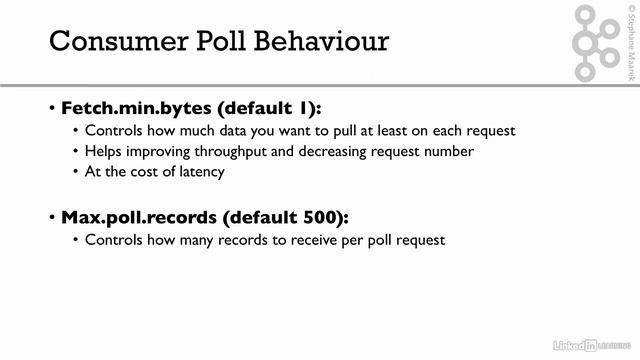 08 Kafka Elasticsearch Consumer and Advanced Configurations 009 Consumer poll behavior part 1 смотреть онлайн