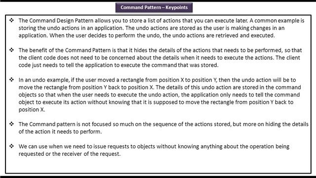 Command Design pattern - Key points смотреть онлайн