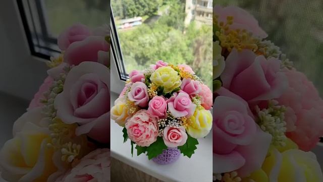 ЦВЕТЫ ИЗ МЫЛА/ Пионы и розы/Видеообзор/Soap flowers/Handmade soap смотреть онлайн