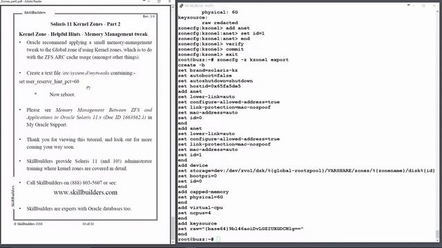 How to Reconfigure Solaris 11 Kernel Zones Resources Lesson 4 of 4 смотреть онлайн