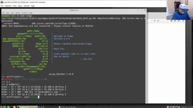 Scapy and Python part 1 - install run sniff смотреть онлайн