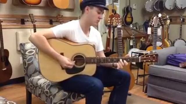 Julian Davis plays Wheel Hoss on our Hawthorn mahogany Herringbone Dreadnought guitar смотреть онлайн