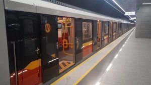 The newest Warsaw metro train Skoda Varsovia vel Krtek