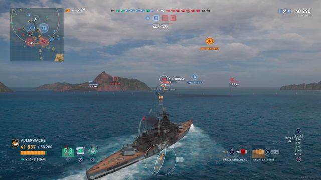 World of Warships Legends - GNEISENAU - Tier 6 - RNG sagt NEIN! ADLER SAGT DOCH! [deutsch/ gameplay смотреть онлайн