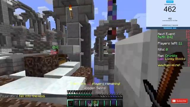 Minecraft Hypixel stream [Road to 500 subs] Bedwars-Skywars смотреть онлайн