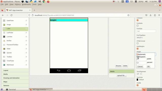 BMI calculator Designer view- Littlekites- MIT App Inventor 2023 смотреть онлайн