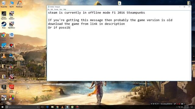 F1 2016 SteamPunks "Steam is currently in offline mode" [FIXED] смотреть онлайн