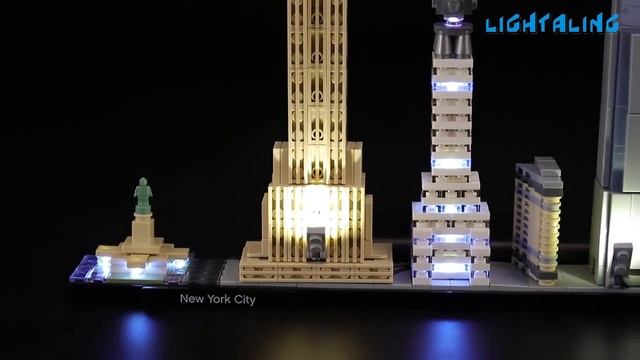 Светодиодный светильник aling, набор для сборки строительных блоков в нью йорке, совместимый смотреть онлайн