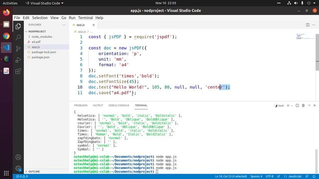 node & jspdf tutorial part 3: change font face, fontsize, text align and rotated text in jspdf смотреть онлайн