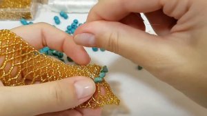 Колье из бисера/Колье из бусин/Колье из бисера и сколов/Beaded Necklace/Diy