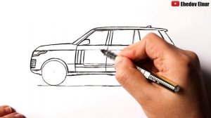Как нарисовать Рендж Ровер | Машина рисунок