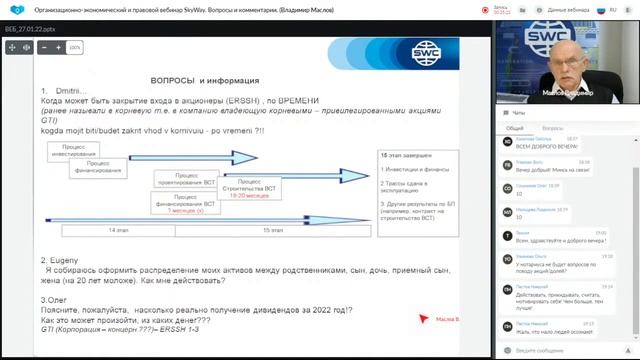 SWC. Организационно экономический и правовой вебинар . смотреть онлайн
