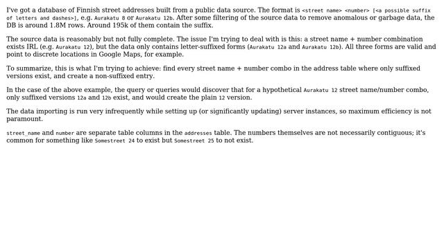 Detecting and filling in missing data in PostgreSQL street address data смотреть онлайн