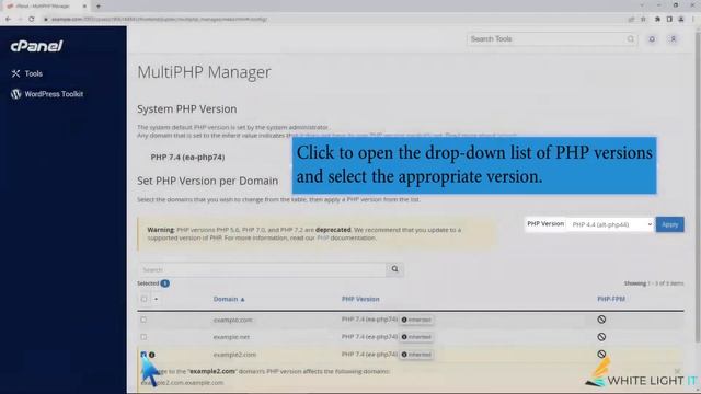 How to Set the PHP Version per Domain using cPanel with WhiteLight Hosting смотреть онлайн