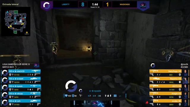 MADKINGS VS LIBERTY - LIGA GAMERSCLUB SERIE B смотреть онлайн