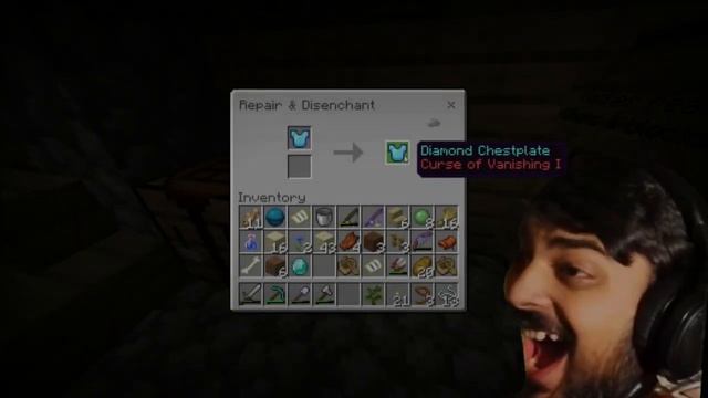 When you get Curse of Vanishing ? (MINECRAFT)
