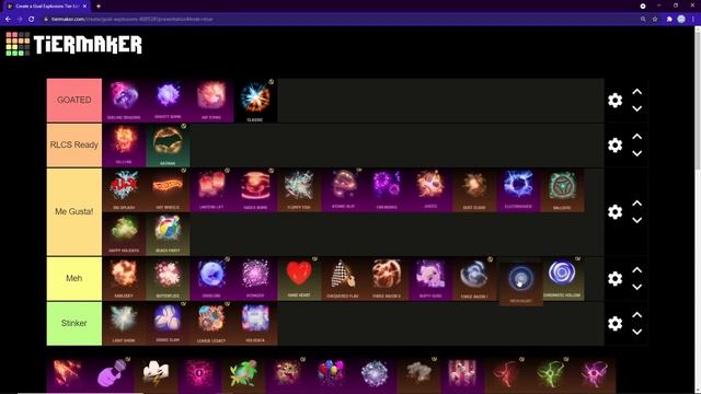 The Best GOAL EXPLOSIONS TIER LIST On Rocket League смотреть онлайн
