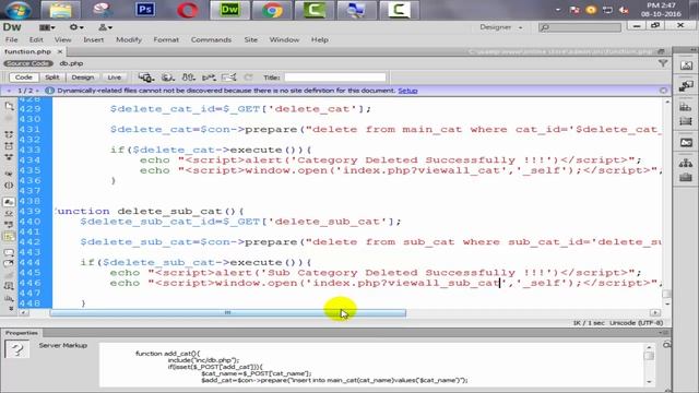 E Commerce Website Development In PHP With PDO Part 20 Delete Sub Category Dynamically смотреть онлайн