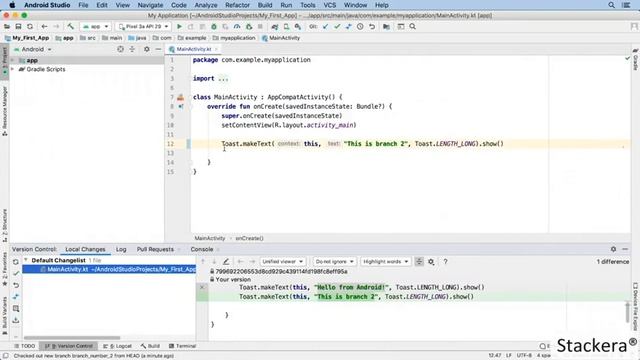 Android Studio: Manage development branches with Git смотреть онлайн