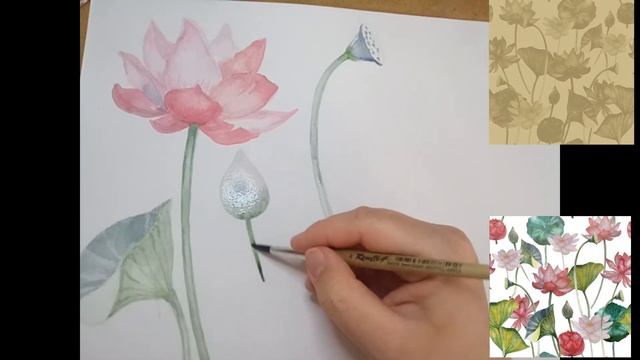 25.Рисуем лотосы 25. We draw lotuses смотреть онлайн