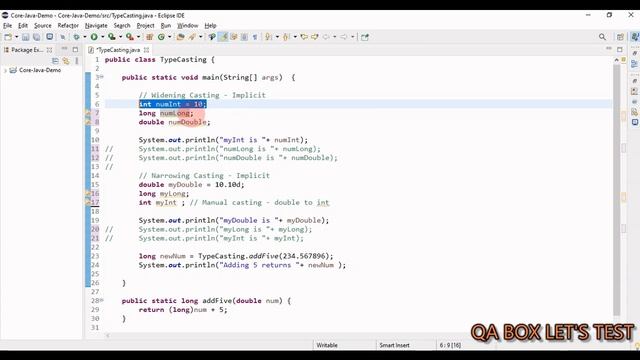 Part 6 - Core Java - Primitive Data Type's Type Casting смотреть онлайн