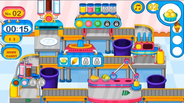 Learn Colors Factory Ice Cream | Fun Baby Ice Cream Kids Games смотреть онлайн