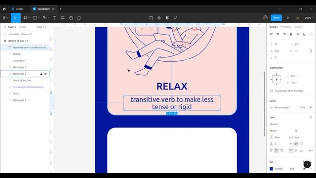 Designing a vocabulary app | Figma смотреть онлайн