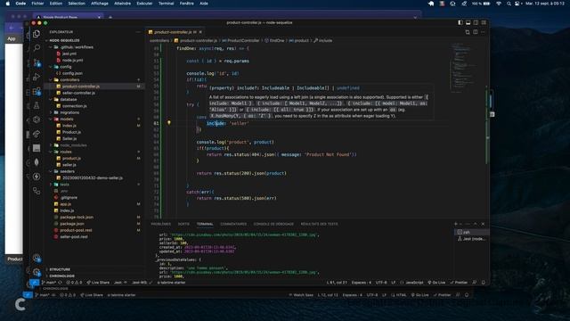 Angular / Node.js : consommation de l'API, switchMap(), pipe(), sequelize (partie 10) смотреть онлайн