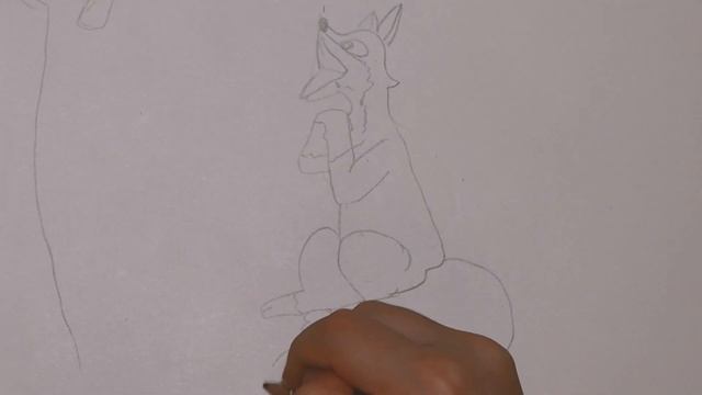 Нарисовать детский рисунок к басне лиса и ворона смотреть онлайн