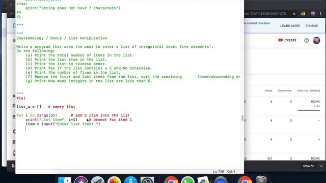 python list manipulation (a) смотреть онлайн