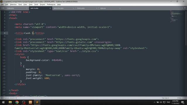 CREATE A CASH IN & DEDUCTION & HISTORY USING PHP AND XAMPP MYSQLI PT 1| INSTALLATION AND CODE DESIG смотреть онлайн