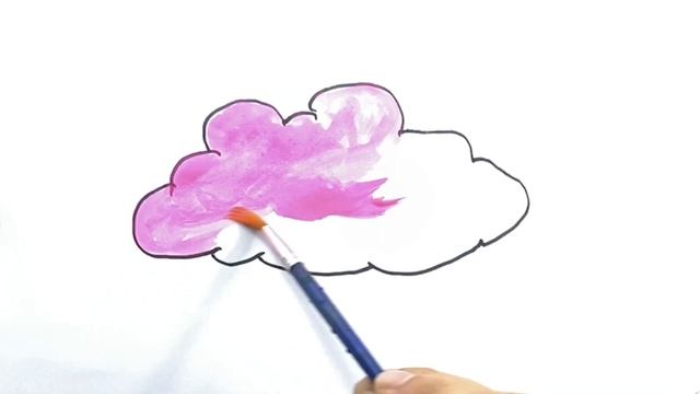 How to draw clouds for kids/Балаларға арналған бұлттарды салу және бояу/Нарисуй и раскрась облако смотреть онлайн
