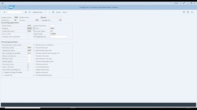 38a. SAP Глобальные настройки БЕ \ Global CC settings смотреть онлайн