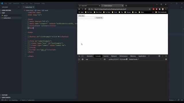 Event listeners in JavaScript - click, submit and change смотреть онлайн