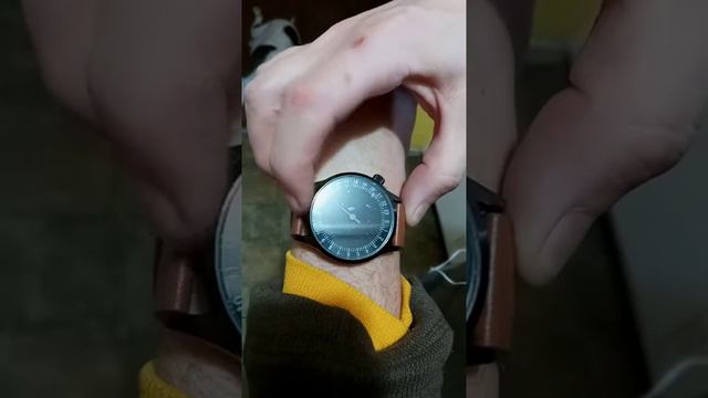 JIANDUN Swiss Movement Men's One Hand 24 Hour Watch Single Hand Black Case Review, a really neat wa смотреть онлайн