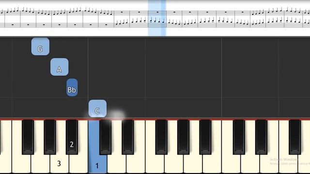? Gama Fa major (tutorial pian cu note + digitație) смотреть онлайн
