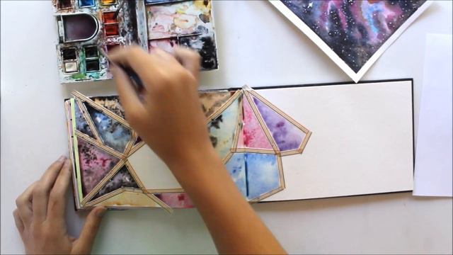 Geometric Galaxy - Art Journal Spread Start to Finish смотреть онлайн