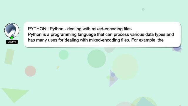 PYTHON : Python - dealing with mixed-encoding files смотреть онлайн