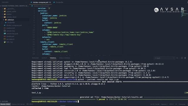 SELENIUM + JENKINS + DOCKER: Selenium mit PYTEST über Jenkins in Docker ausführen - TUTORIAL (8/10) смотреть онлайн
