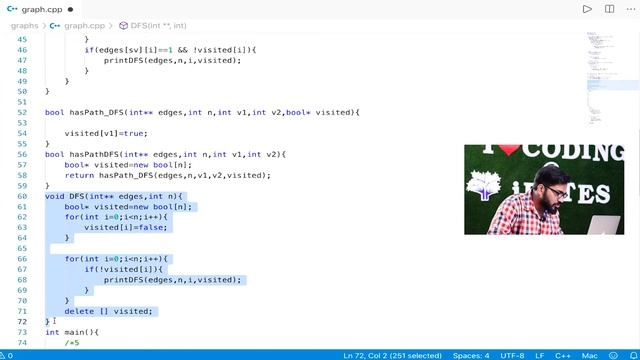 Lecture 124 - Has Path Using DFS in Graph || C++ DS Algo Placement Course смотреть онлайн