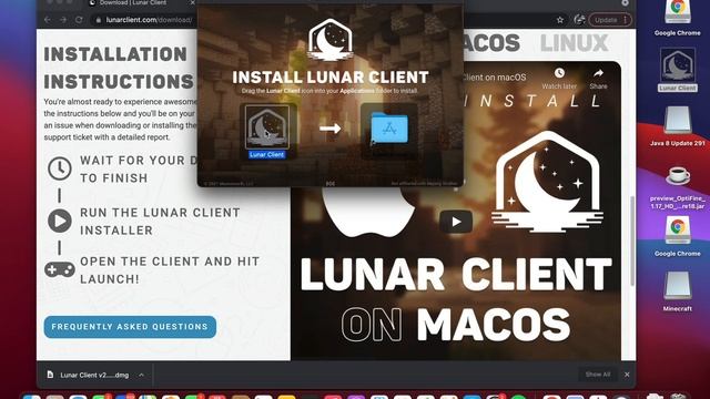 How to Download and Install Lunar Client on Mac OS смотреть онлайн