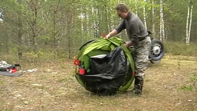 Палатка "Quechua II", установка и сборка смотреть онлайн