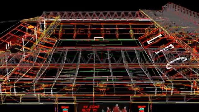 3D Wireframe Model Of Anfield