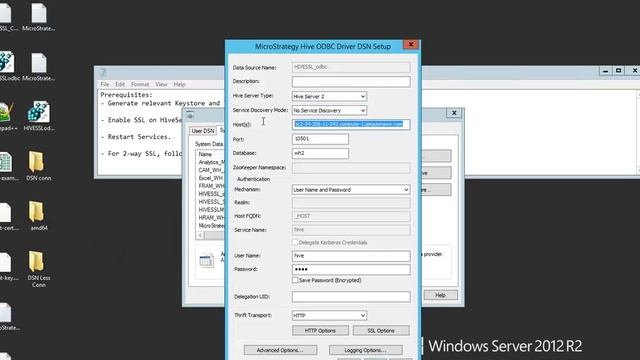 Hive ODBC Connection Options with SSL Enabled смотреть онлайн