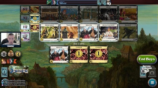 Настольные игры для пк. Играем в Dominion. Настольные игры для компании. Настолки на удаленке. смотреть онлайн