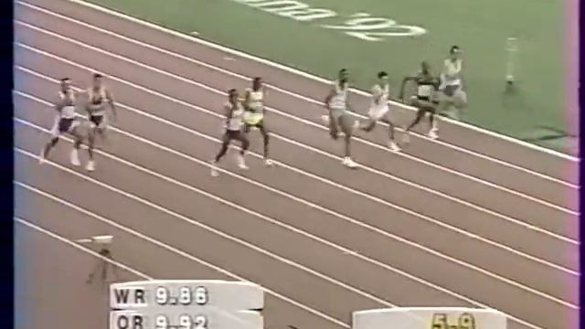 1/4 de finale des Jeux Olympiques de Barcelone 92 Dennis Mitchell Daniel Sangouma смотреть онлайн