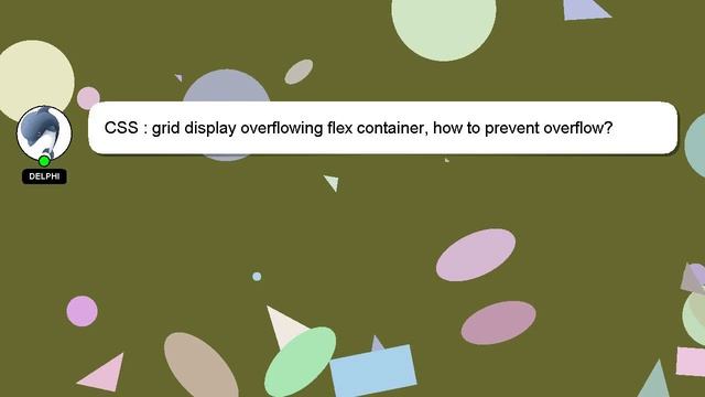 CSS : grid display overflowing flex container, how to prevent overflow? смотреть онлайн