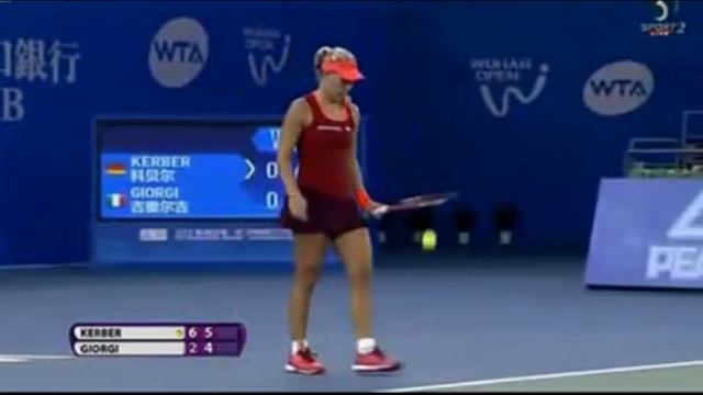 Angelique Kerber vs Camila Giorgi WTA Wuhan 2015 смотреть онлайн
